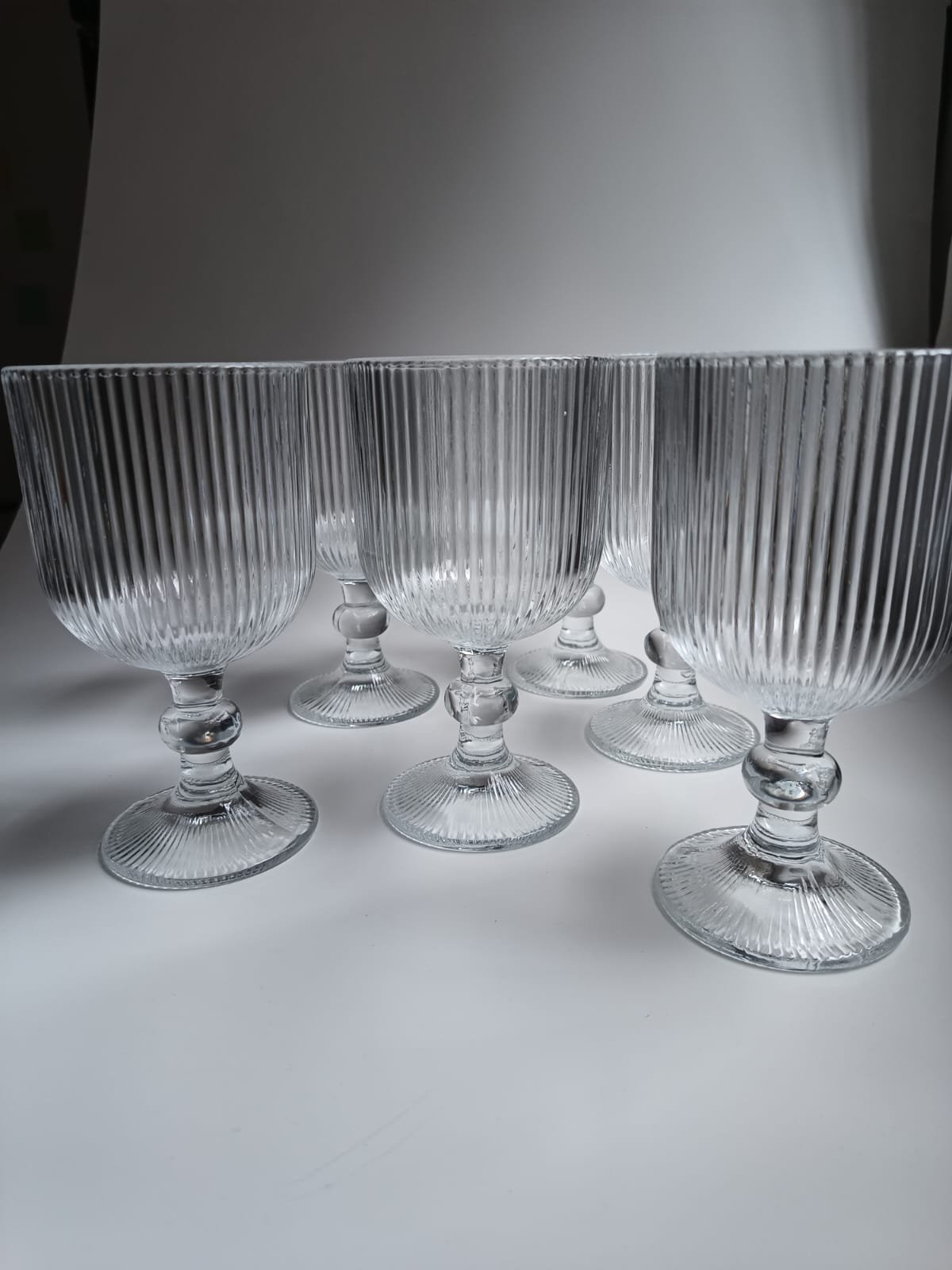 Set x 6 copas de vidrio transparente 370 cc
