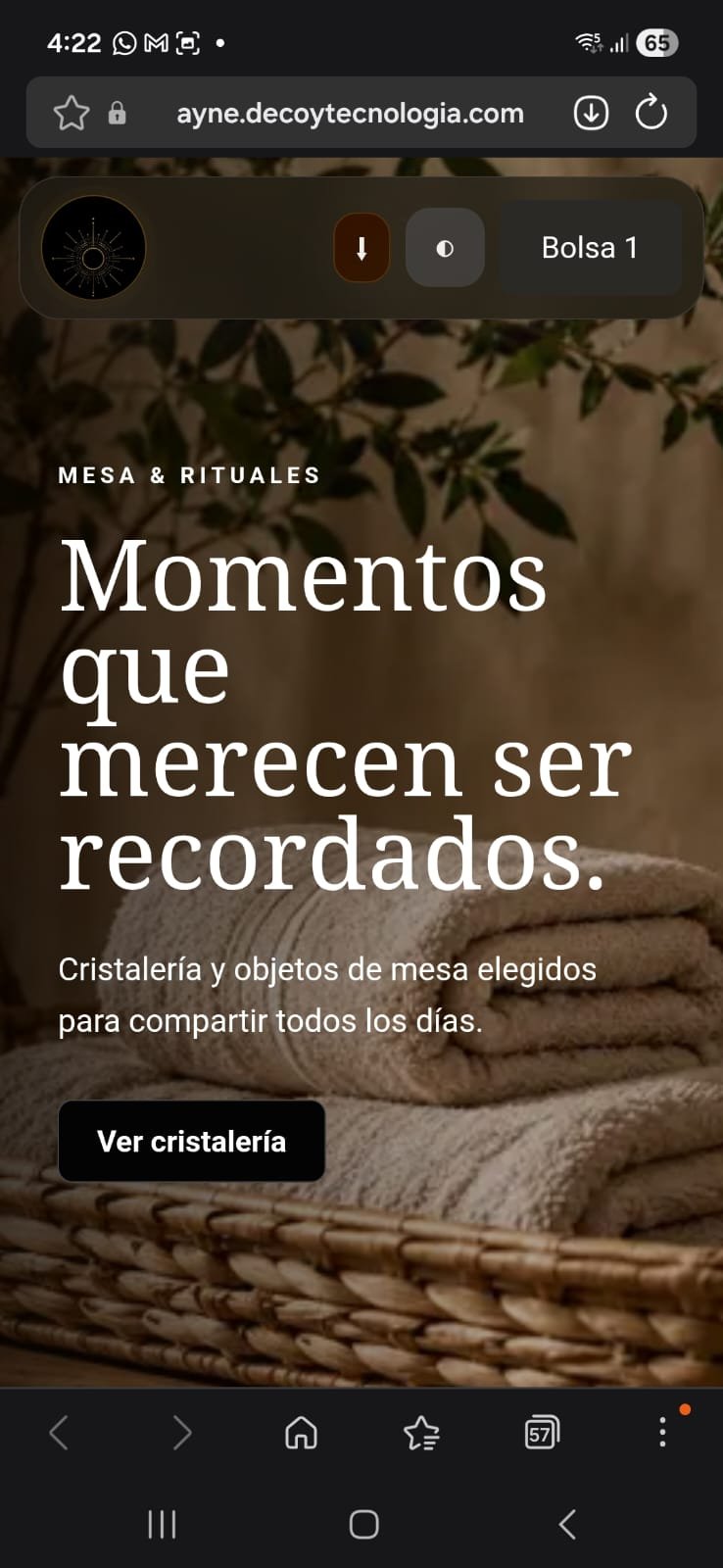 Flecha de instalación en la barra del navegador